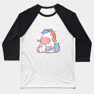 Kawaii unicorn sick Baseball T-Shirt